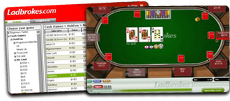 Ladbrokes software - poker lobby and table