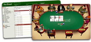 Party Poker lobby and table images