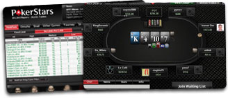 PokerStars software download, lobby and table